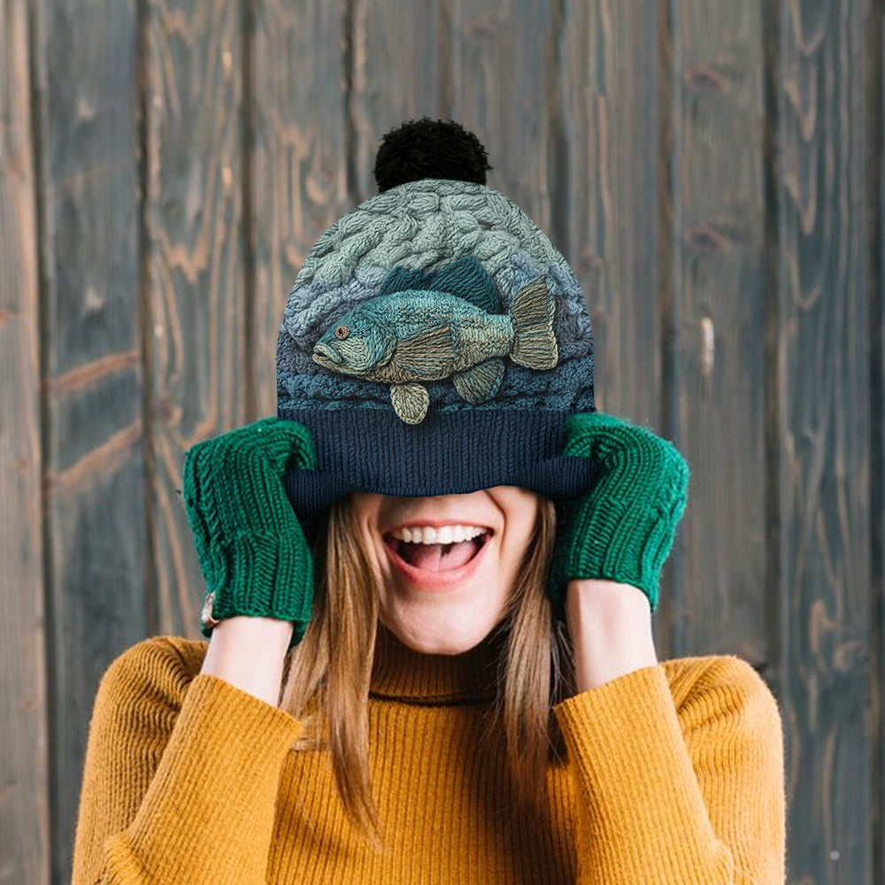 Love Fishing - Personalized Fishing Beanie Hat