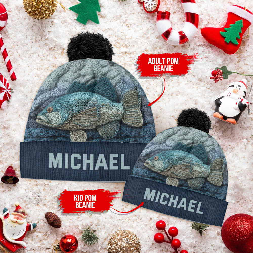 Love Fishing - Personalized Fishing Beanie Hat