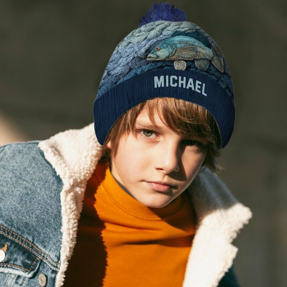 Love Fishing - Personalized Fishing Beanie Hat