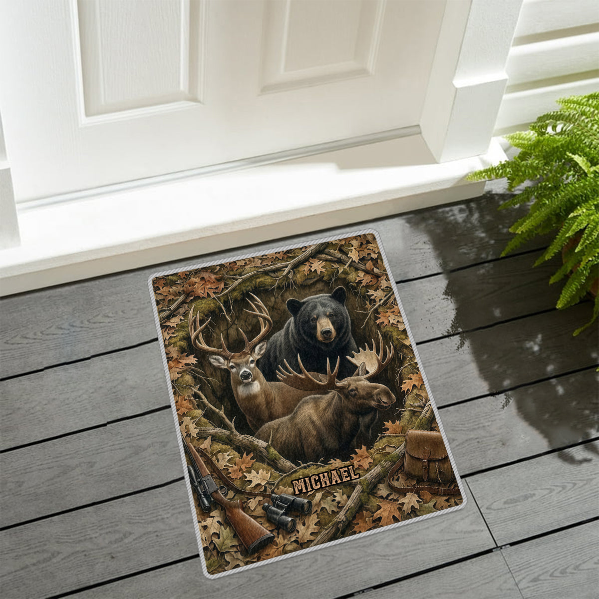 Perfect Gift For Hunting Lovers - Personalized Hunting Non-Slip Tufted Rug