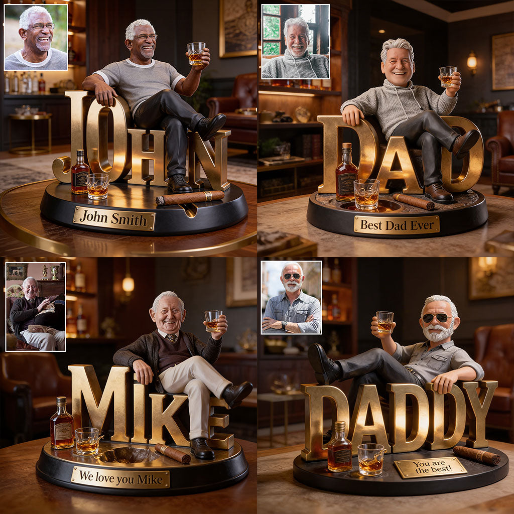 Whiskey- und Zigarrenliebhaber, Geschenk für Männer - Personalisierte Whisky-Acrylplakette