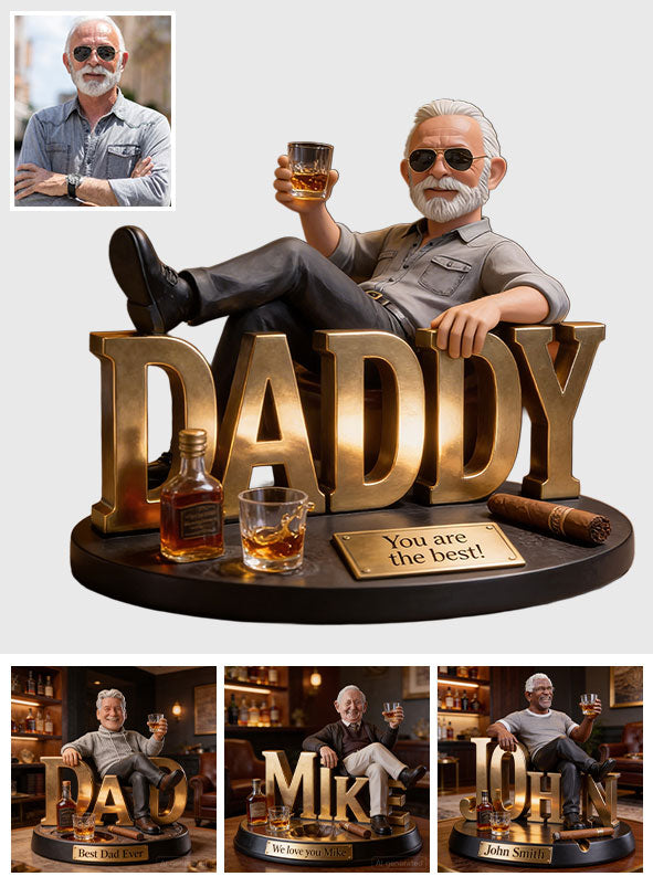 Whiskey- und Zigarrenliebhaber, Geschenk für Männer - Personalisierte Whisky-Acrylplakette