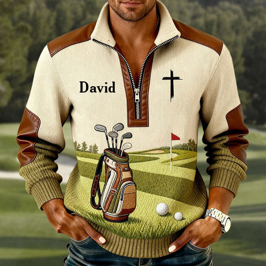 Le golfeur le plus cool - Sweat-shirt zippé de golf personnalisé pour homme