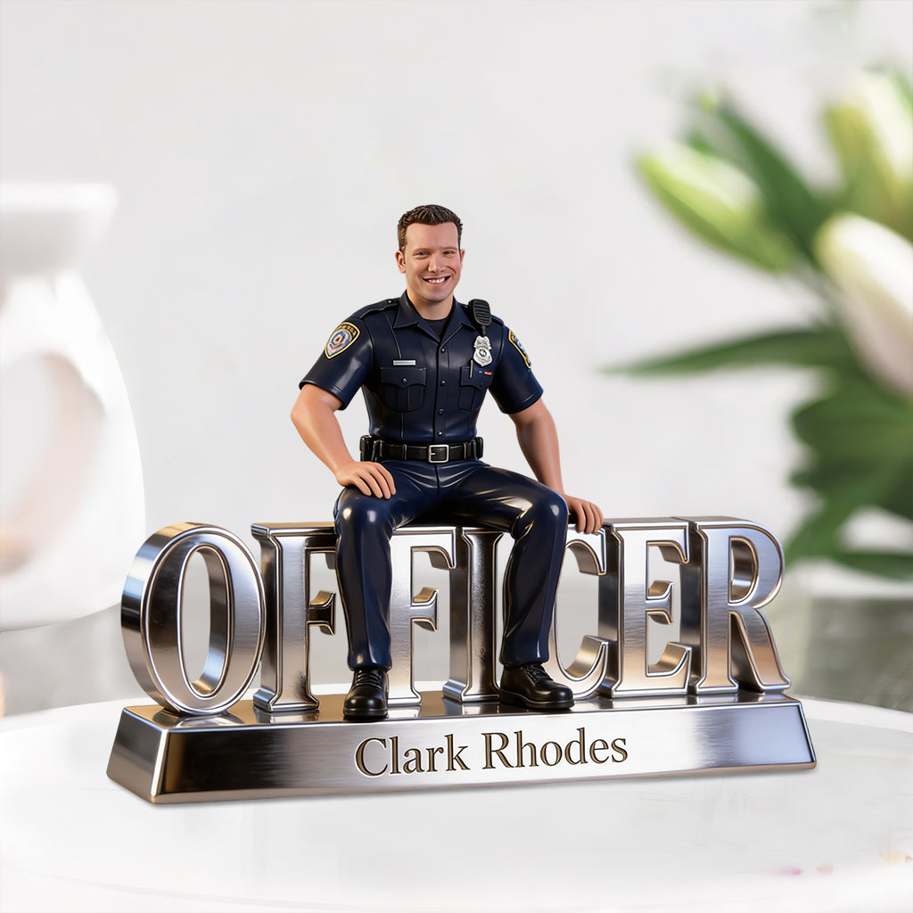 Custom Any Photo - Personalized Police Officer Custom Shaped Acrylic Plaque