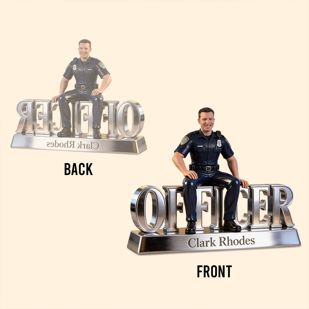 Custom Any Photo - Personalized Police Officer Custom Shaped Acrylic Plaque