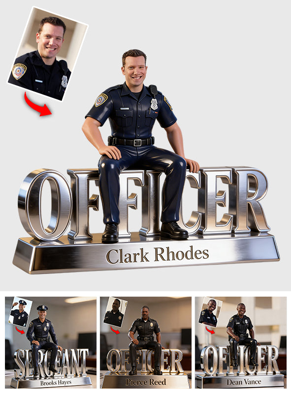 Custom Any Photo - Personalized Police Officer Custom Shaped Acrylic Plaque