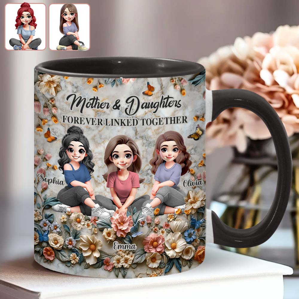 Mother & Daughters - Personalized Mother Accent Mug
