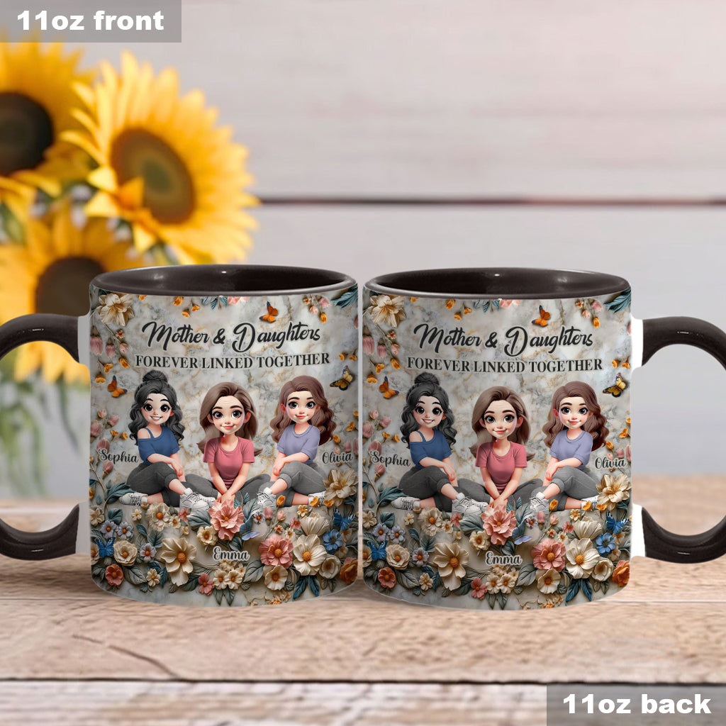 Mother & Daughters - Personalized Mother Accent Mug