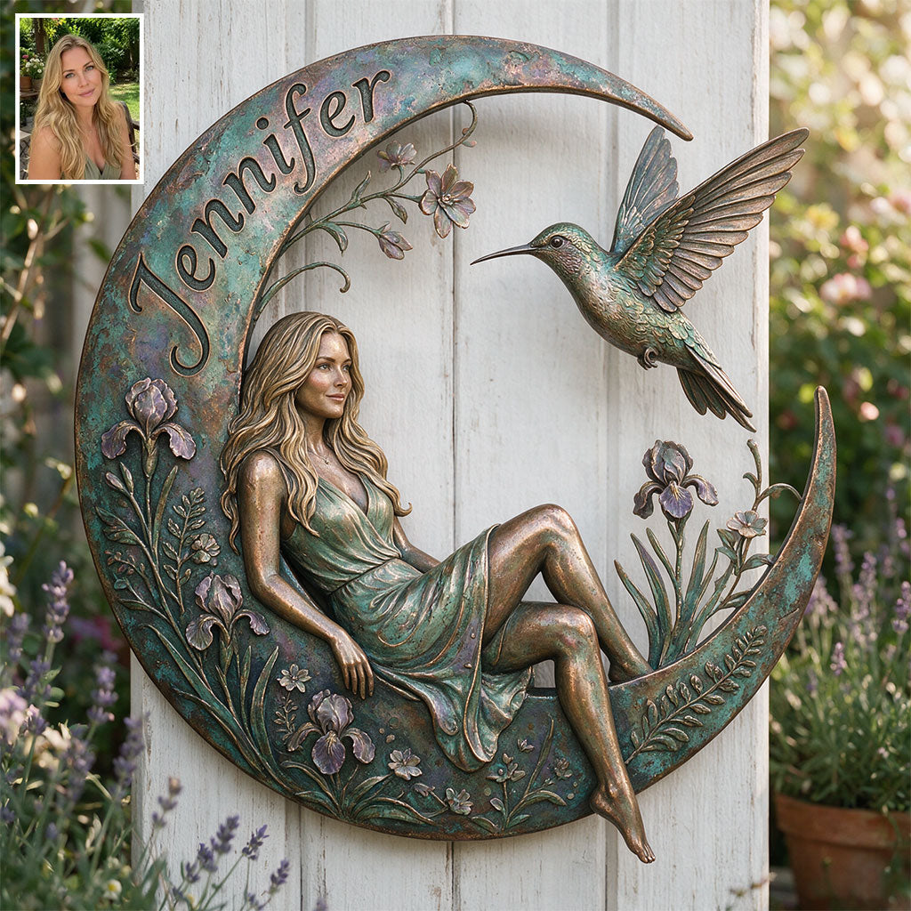 Beautiful Hummingbird - Personalized Hummingbird 3D Printed Cut Metal Sign