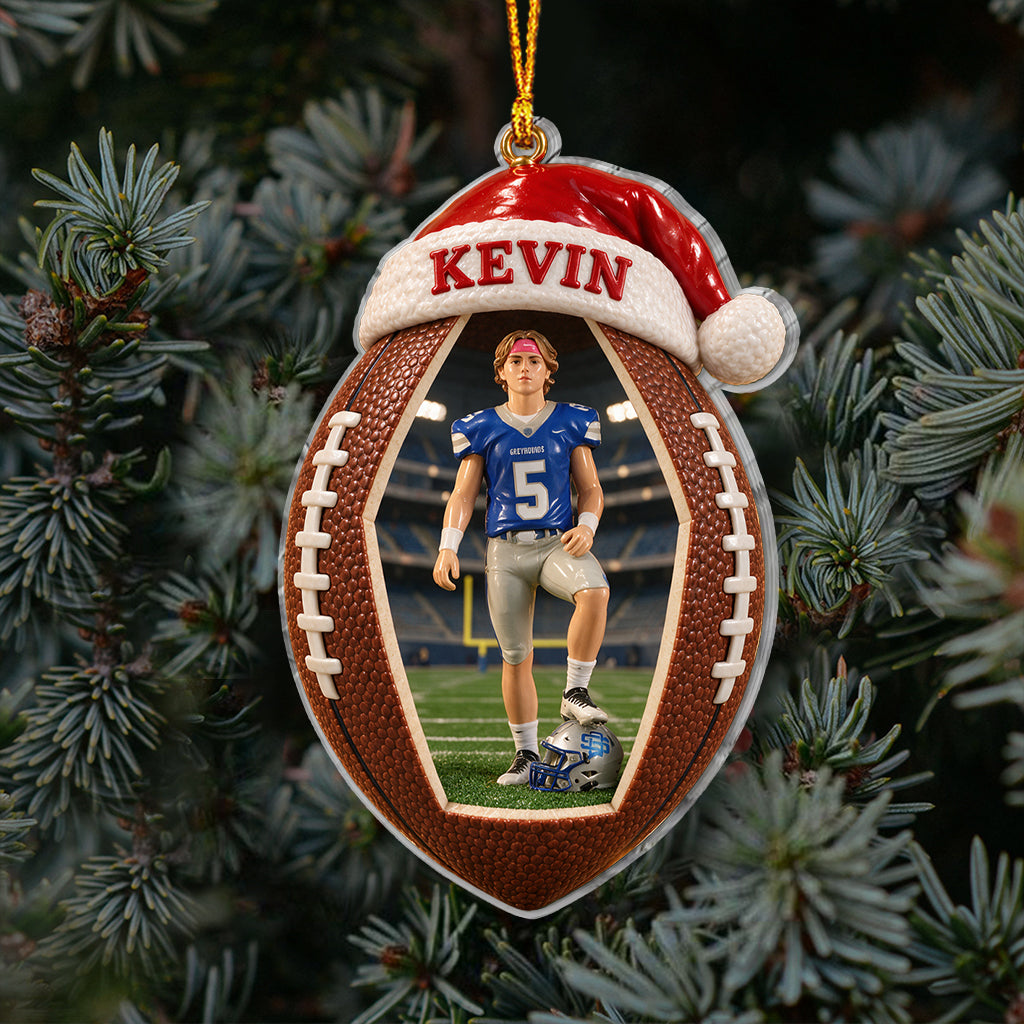 Love Football - Personalized Football Ornament