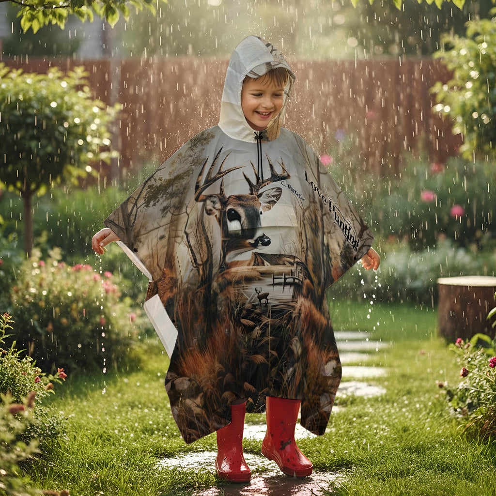 Deer Hunting Season - Personalized Hunting Rain Poncho Coat