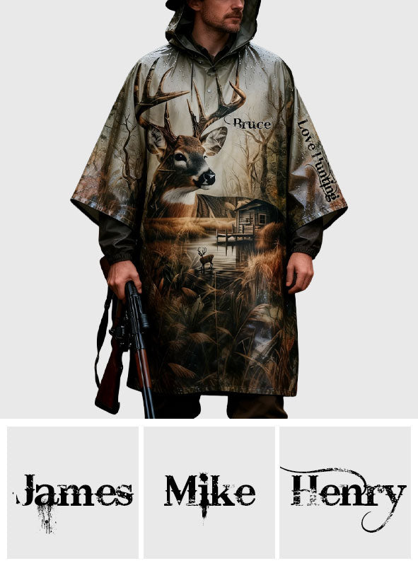 Deer Hunting Season - Personalized Hunting Rain Poncho Coat