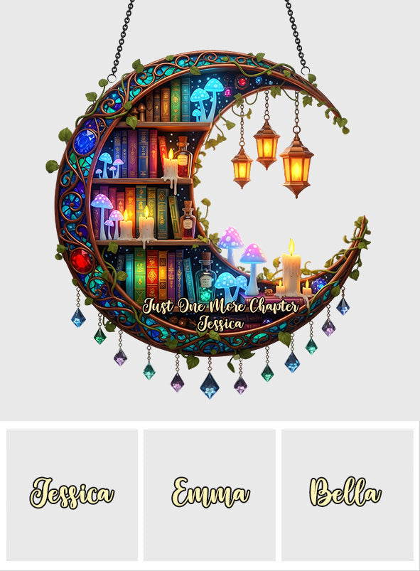 So Many Books So Little Time - Personalized Book Window Hanging Suncatcher Ornament