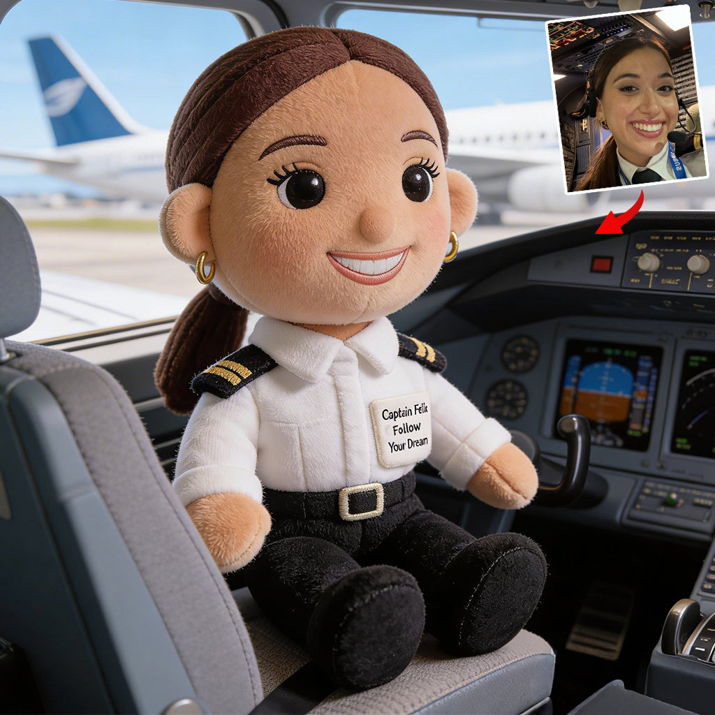 Follow Your Dream - Personalized Pilot Premium Faux Fur Pillow