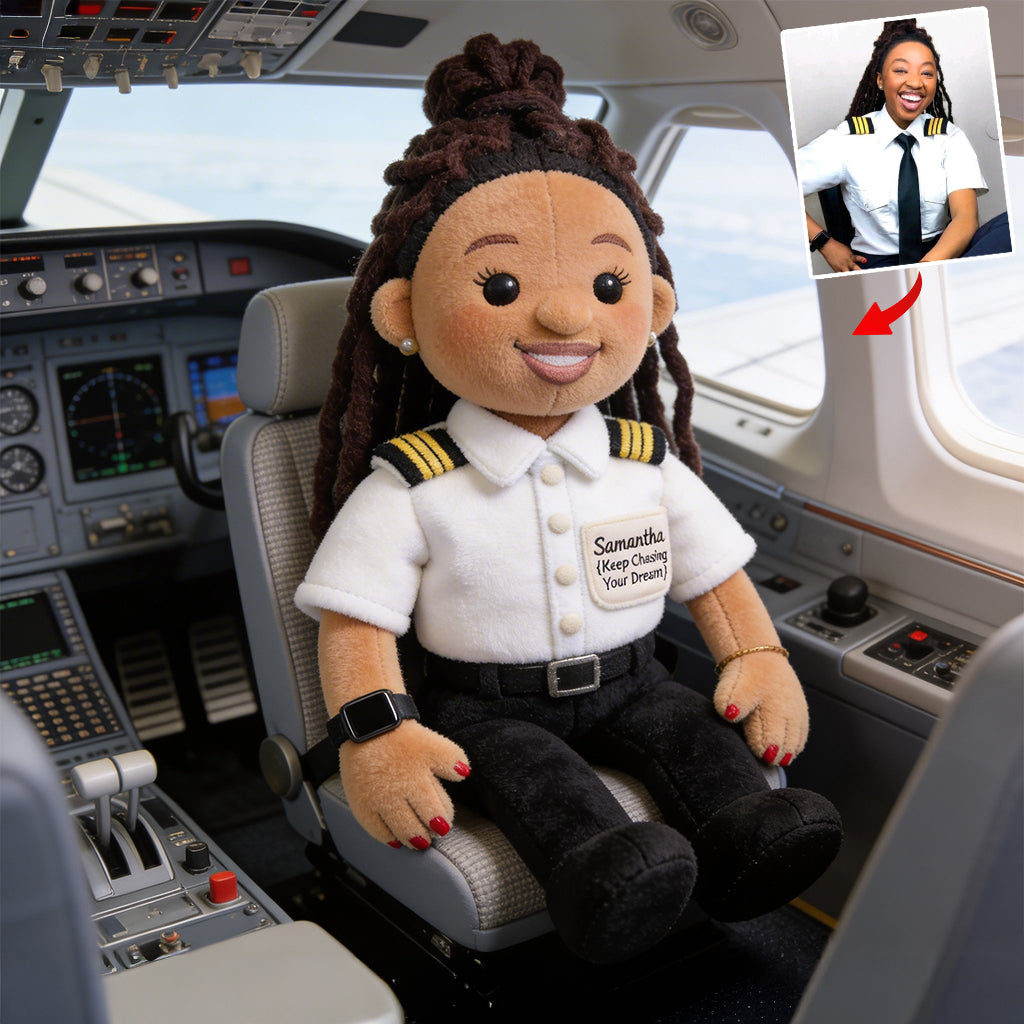 Follow Your Dream - Personalized Pilot Premium Faux Fur Pillow