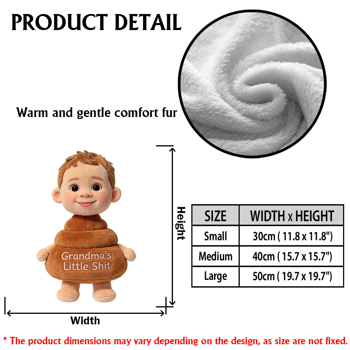 Omas kleiner Scheißer – Personalisiertes Premium-Kunstfellkissen für Oma