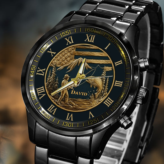 Gift For Fishing Lovers - Personalized Fishing Hand Watch
