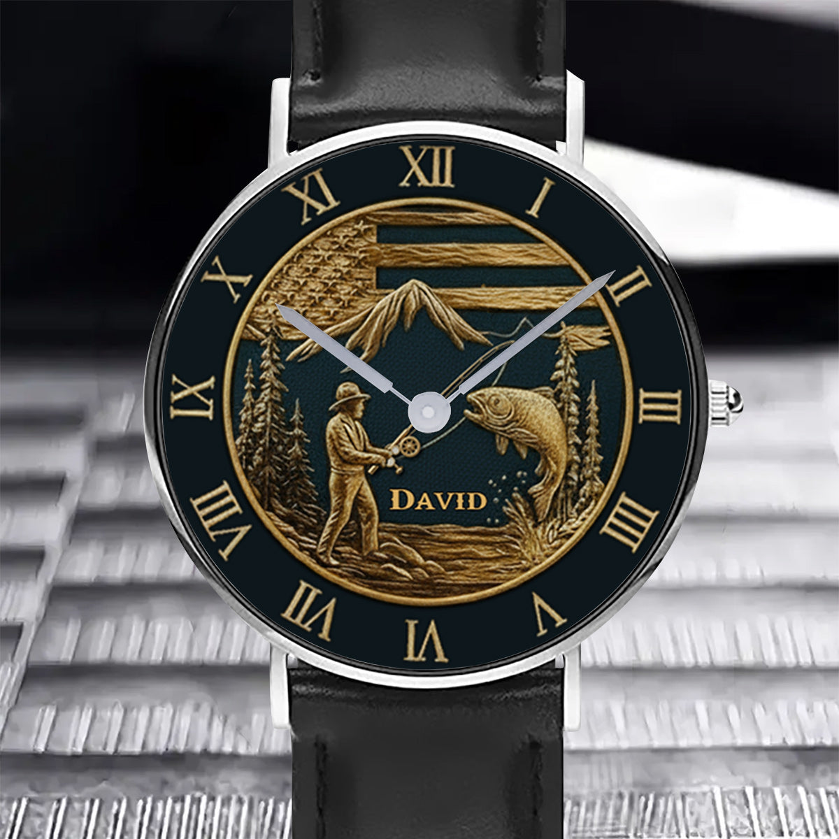 Gift For Fishing Lovers - Personalized Fishing Hand Watch