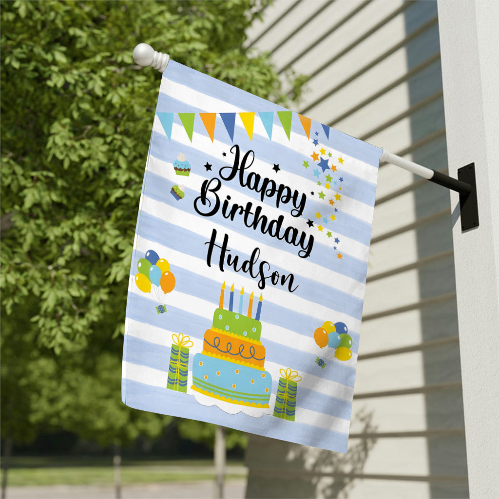 Happy Birthday - Personalized Birthday Garden Flag