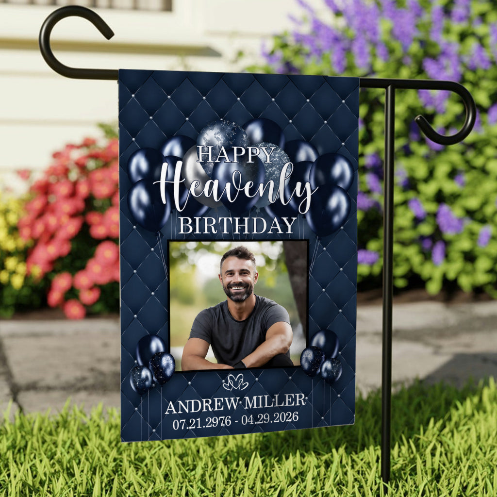 Happy Birthday - Personalized Birthday Garden Flag