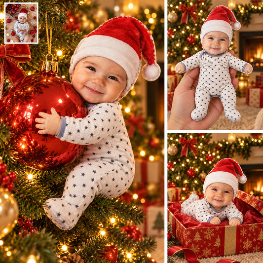 Custom Any Photo - Personalized Kid Posable Plush Doll