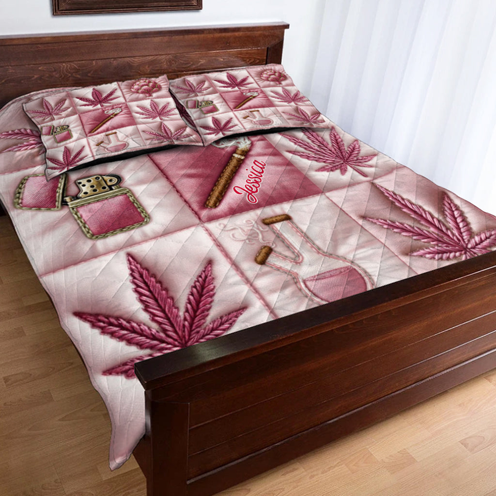Magic Leaf - Personalized Weed Quilt Set