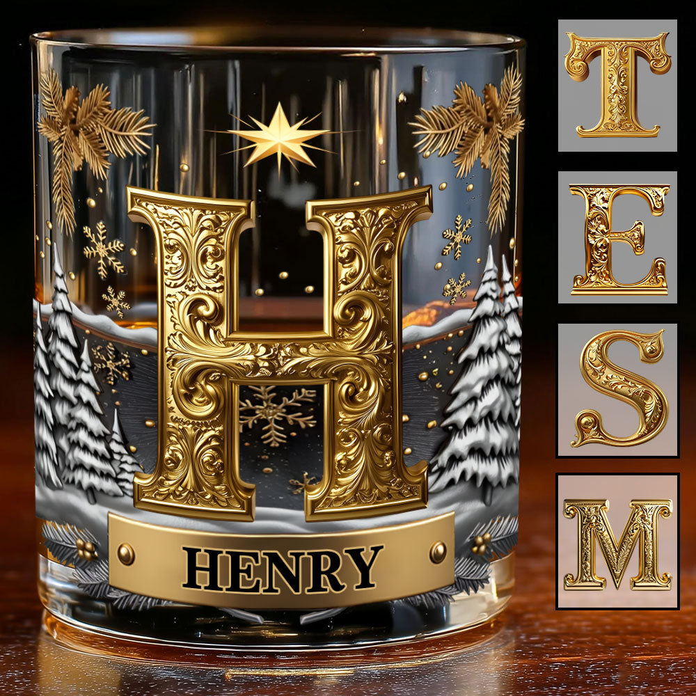 Frohe Weihnachten – personalisiertes Whiskyglas