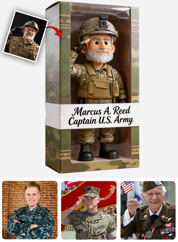 Geschenk für Veteranen – Personalisierte Acrylplakette in Sonderform für Veteranen