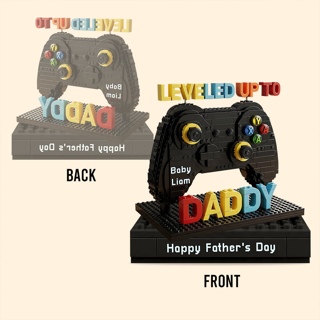 Leveled Up to Daddy - Personalized Father Custom Shaped Acrylic Plaque