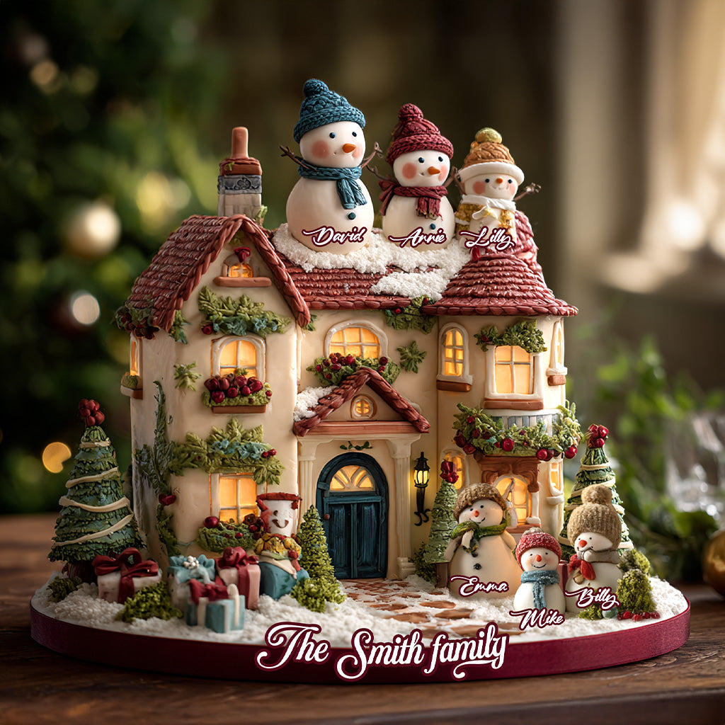 Christmas Time - Personalized Family Custom Shaped Acrylic Plaque