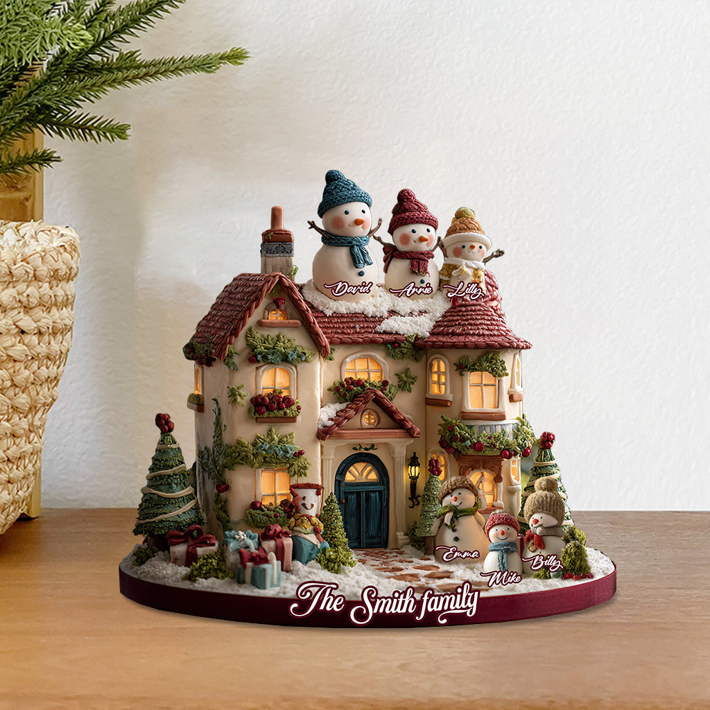 Christmas Time - Personalized Family Custom Shaped Acrylic Plaque