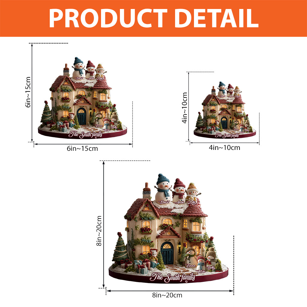 Christmas Time - Personalized Family Custom Shaped Acrylic Plaque