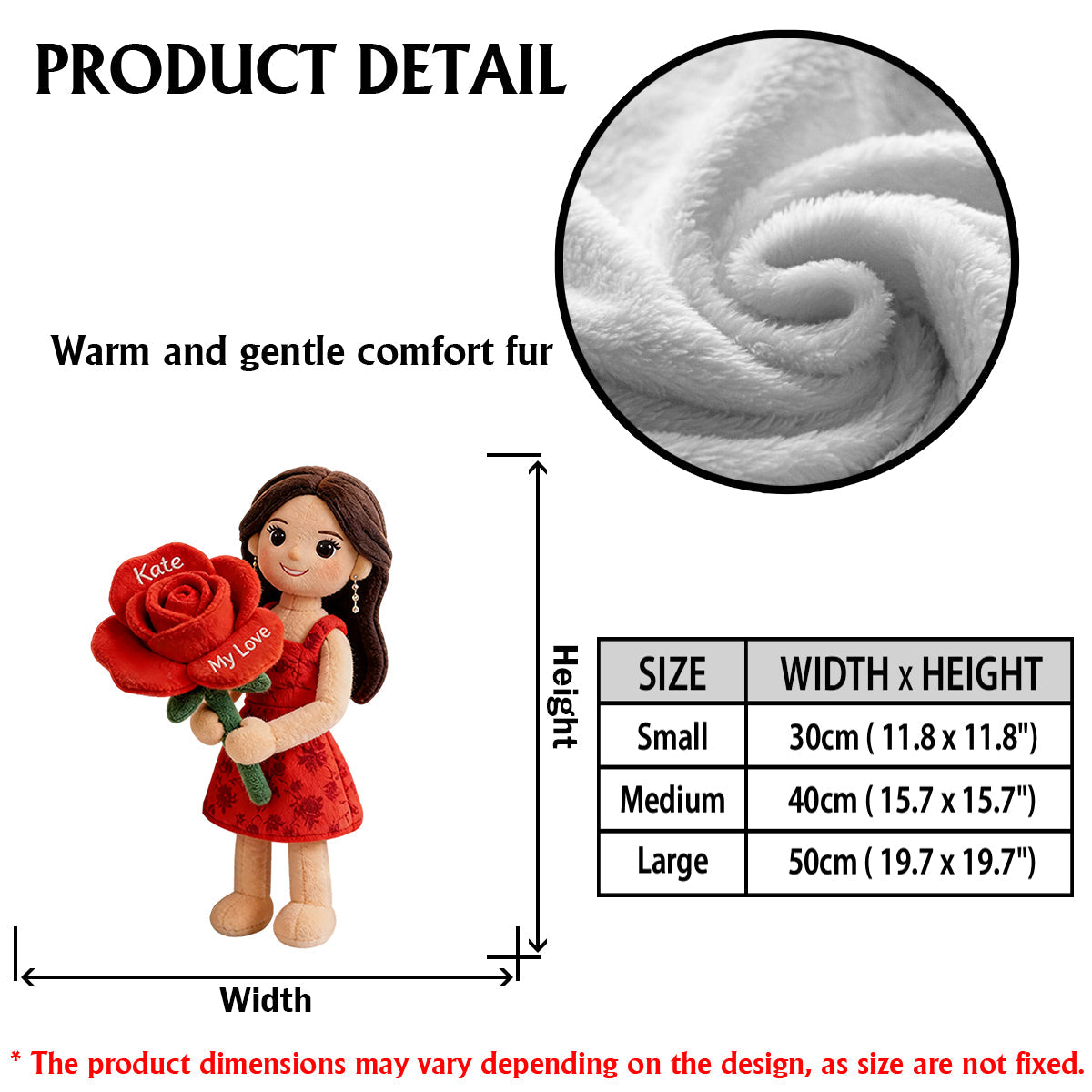 Fleur de naissance personnalisée avec photo - Coussin en fausse fourrure premium personnalisé pour s'aimer soi-même