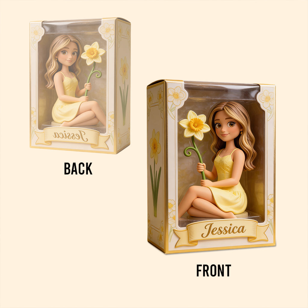 Fleur de naissance personnalisée avec photo - Plaque acrylique personnalisée « Amour de soi » en forme de carte de naissance