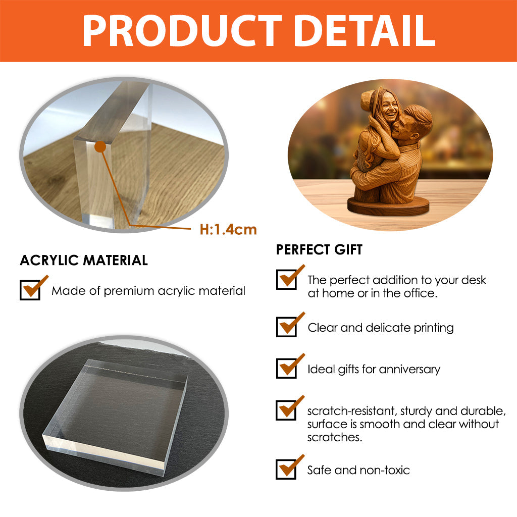 I Love You - Personalized Couple Custom Shaped Acrylic Plaque