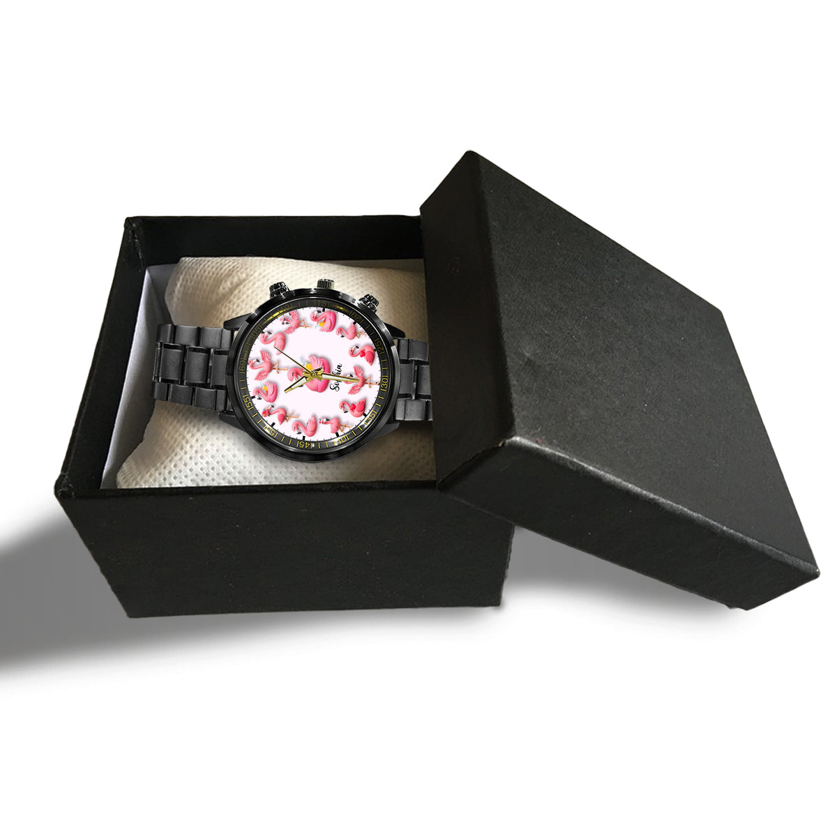 Love Flamingos - Personalized Flamingo Hand Watch