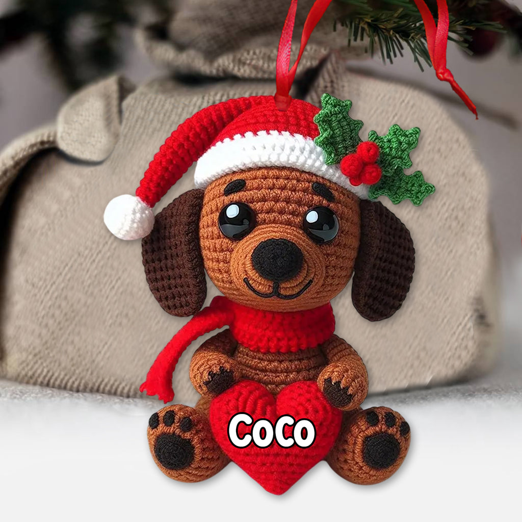 Merry Christmas Dogs - Personalized Dachshund Ornament