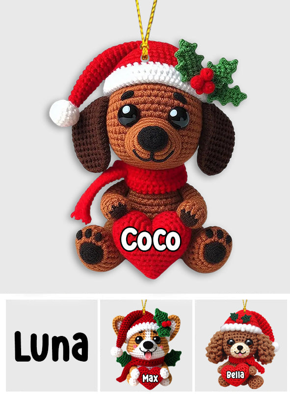 Merry Christmas Dogs - Personalized Dachshund Ornament