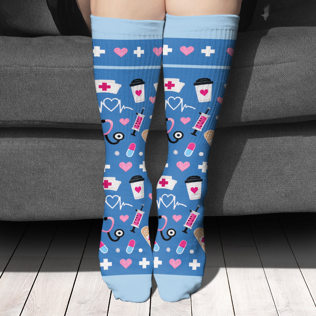 Funny Photo Nurse Gift - Personalized Nurse Socks