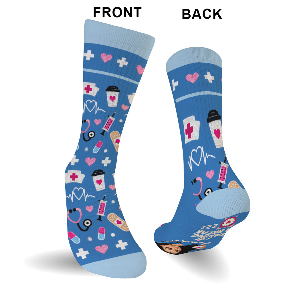 Funny Photo Nurse Gift - Personalized Nurse Socks