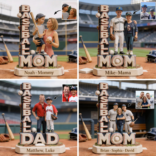 Baseball Mom, Dad - Personalized Baseball Custom Shaped Acrylic Plaque