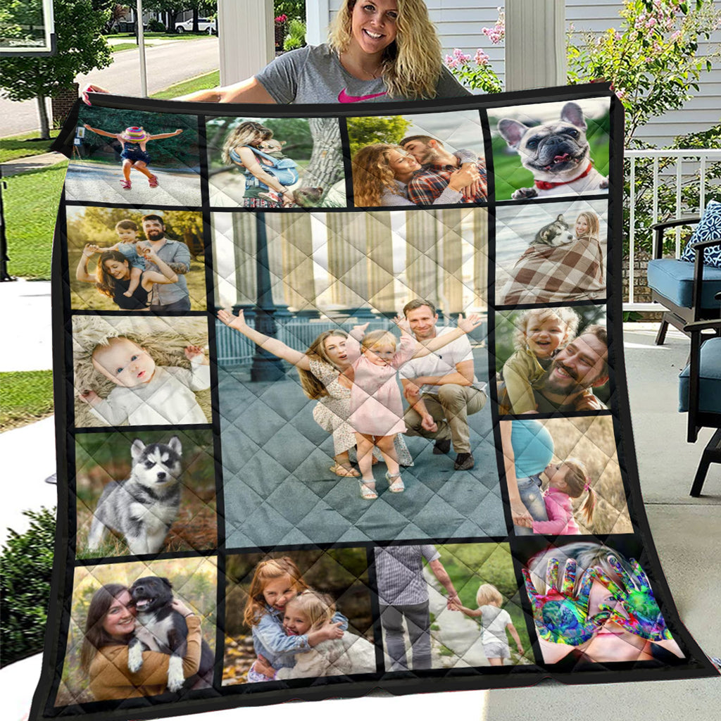 I Love My Family - Personalized Family Quilt