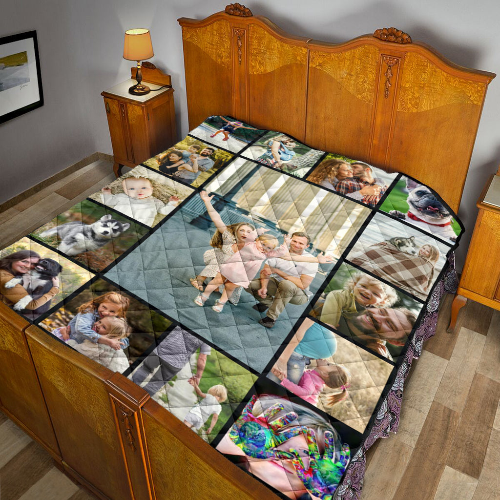 I Love My Family - Personalized Family Quilt
