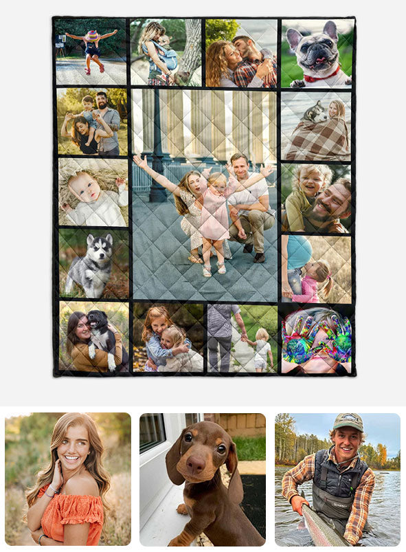 I Love My Family - Personalized Family Quilt