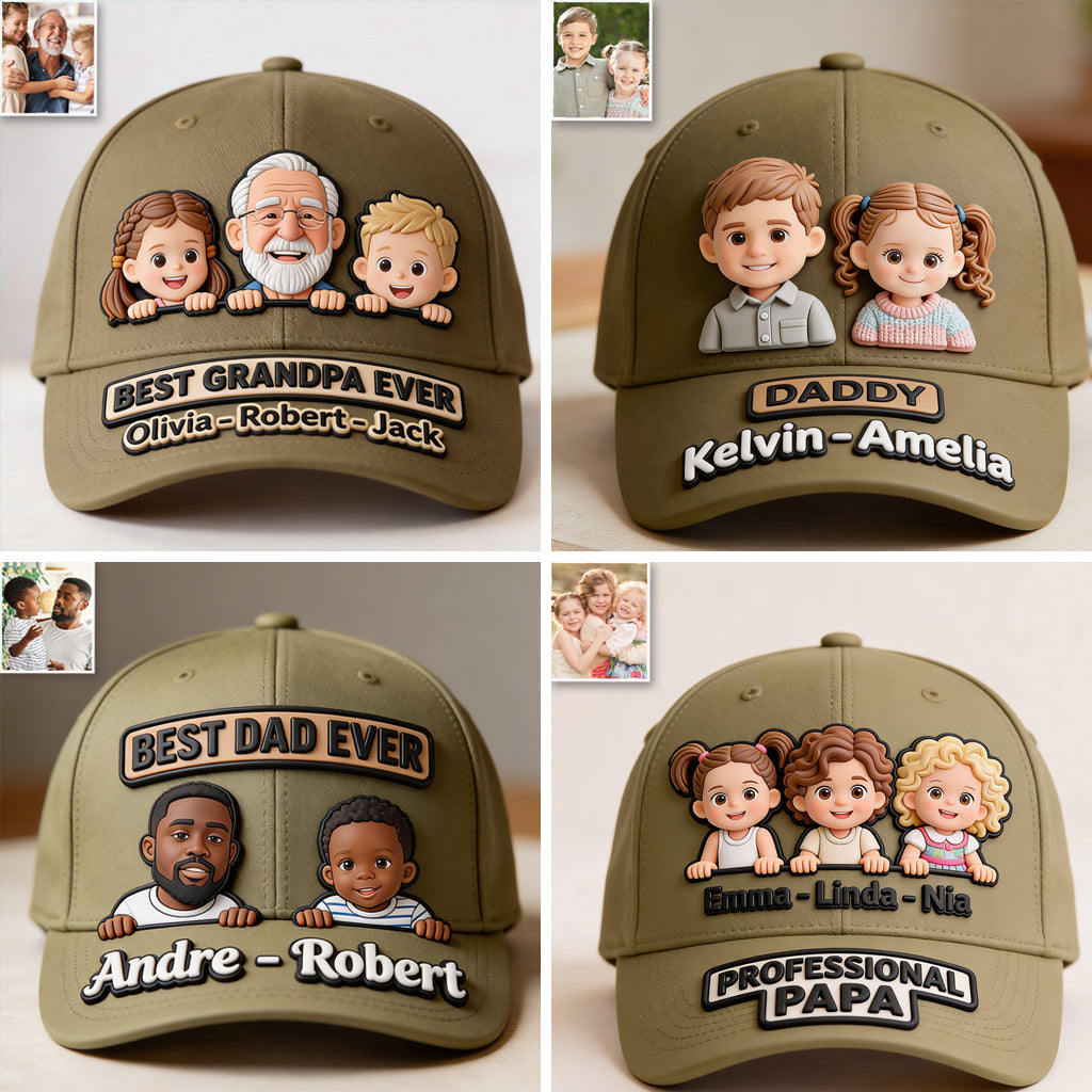Personalisierte Papa Opa Geschenk von Foto - Klassische Mütze