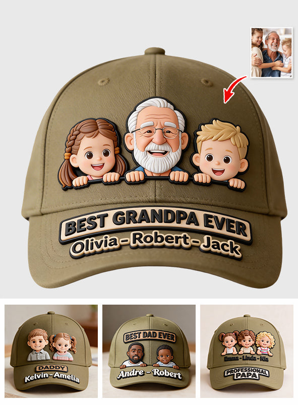 Personalisierte Papa Opa Geschenk von Foto - Klassische Mütze