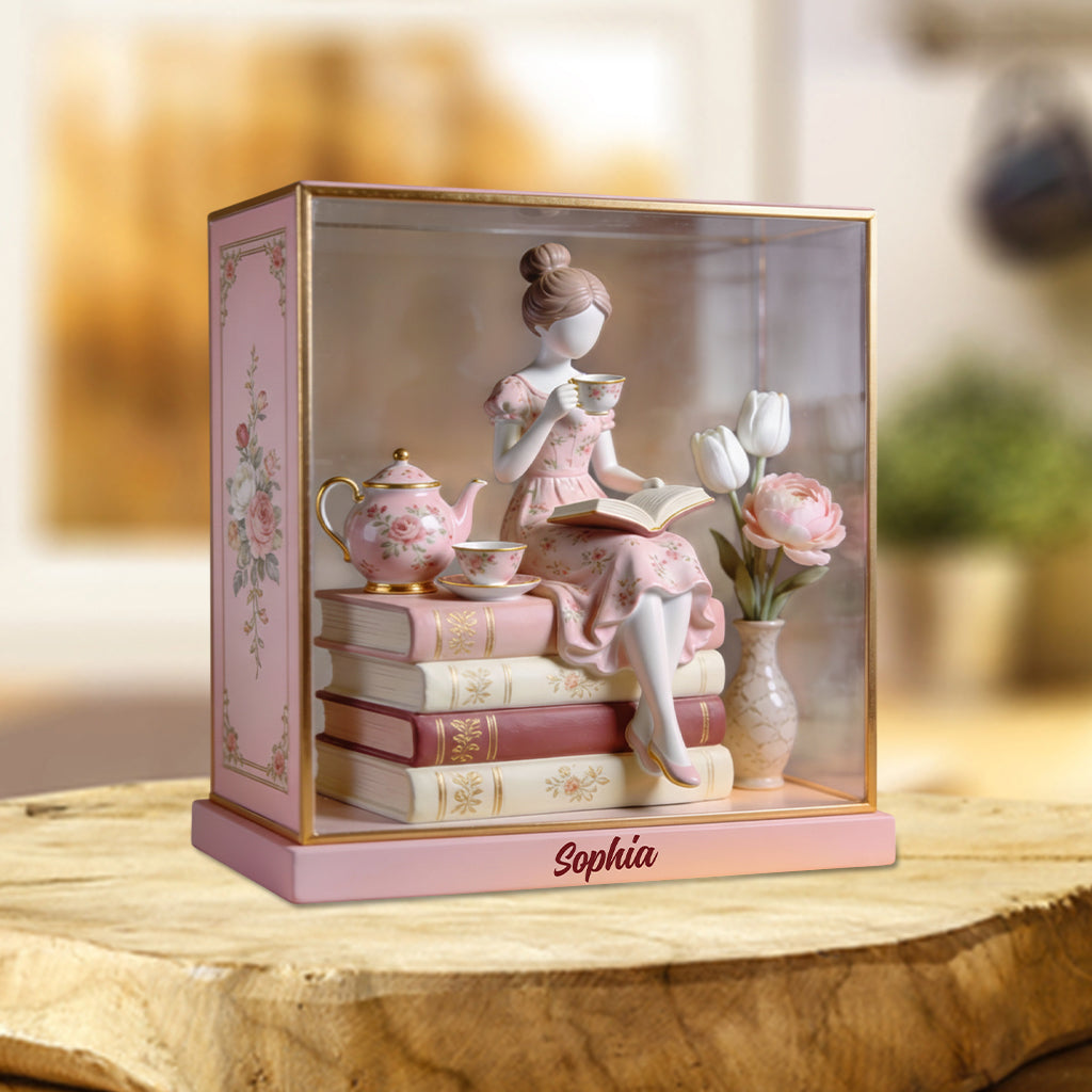 Liebe Bücher – Personalisierte Acrylplakette in Buchform