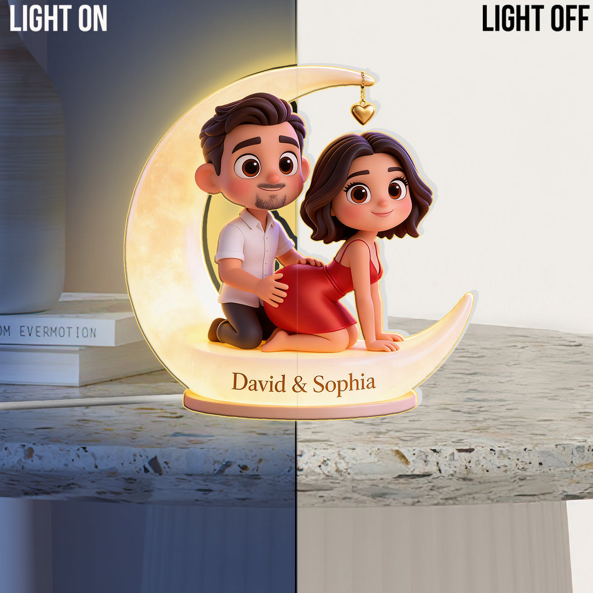 Custom Any Photo - Personalized Spicy Couple Acrylic LED Night Light