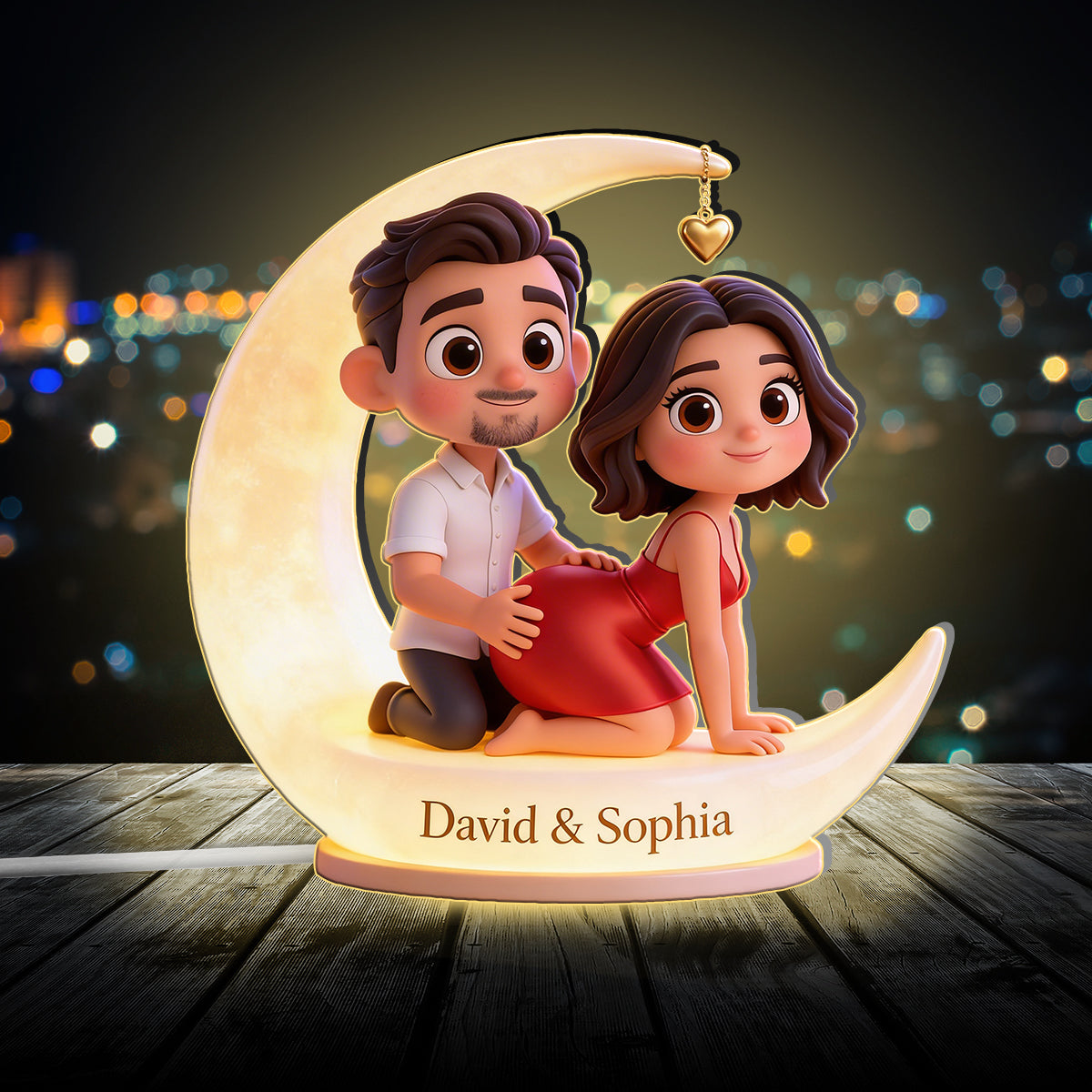 Custom Any Photo - Personalized Spicy Couple Acrylic LED Night Light