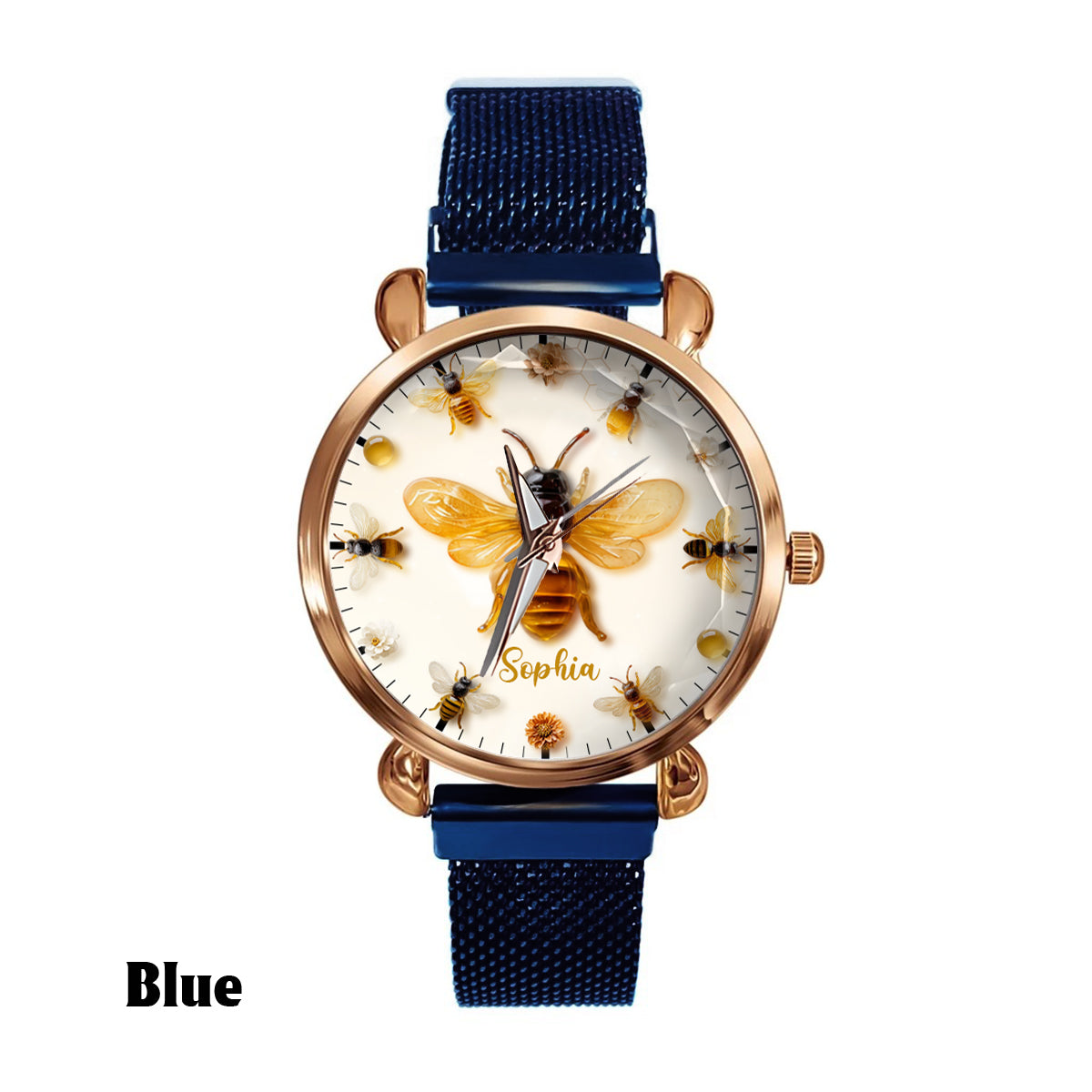 Montre-bracelet personnalisée pour femme « Juste une fille qui aime les abeilles » - Motif abeille